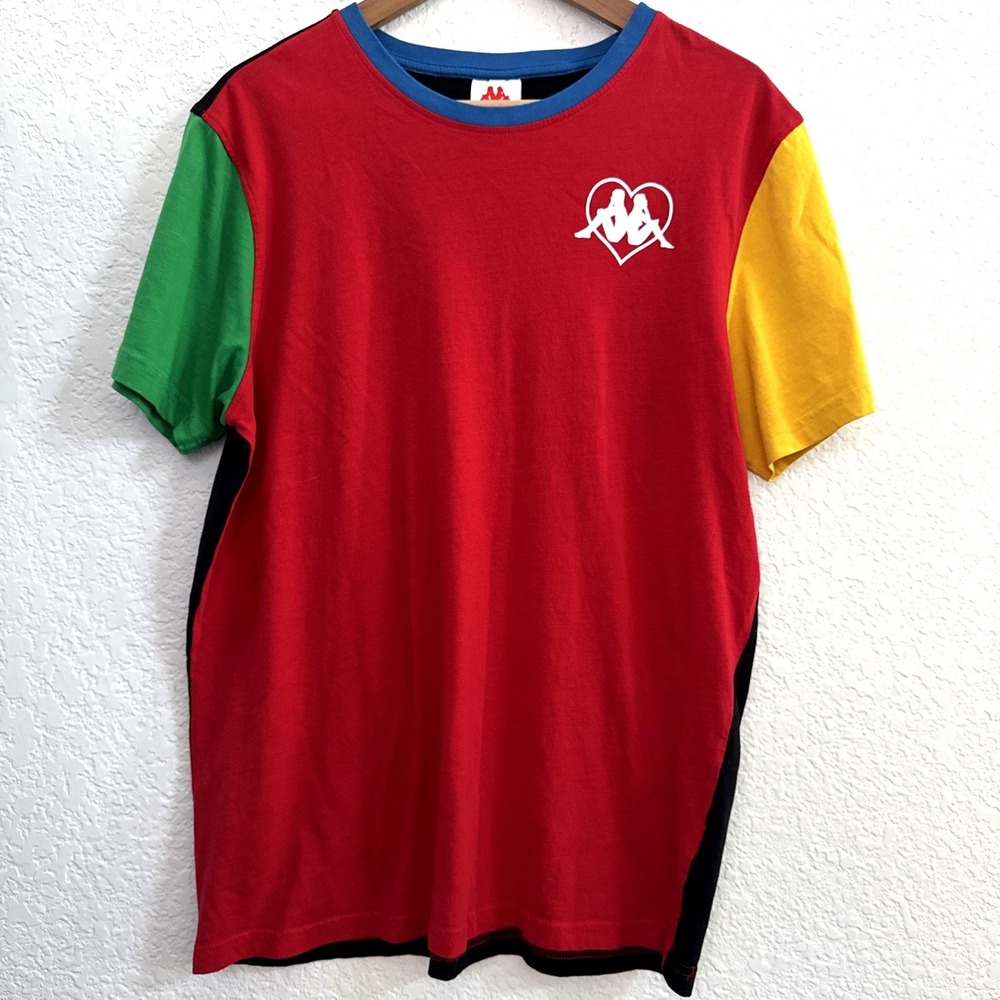 Kappa Logo T Shirt Red/Multi-Color Men  Size L